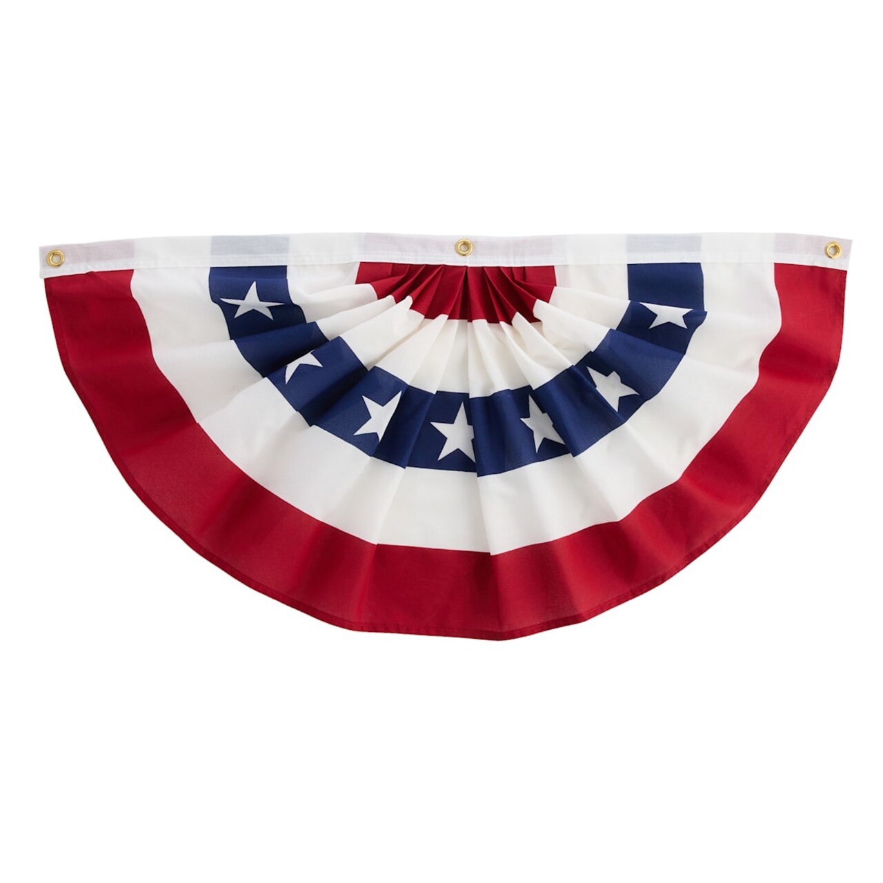 Red White & Blue Bunting Fan Flag – Stars & Stripes Patriotic Porch Decor